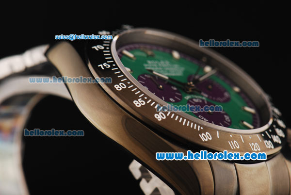 Rolex Daytona II Oyster Perpetual Automatic Movement PVD Case and Strap with Green Dial and Black Bezel - Click Image to Close